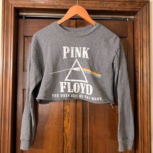 Pink Floyd Cropped T-Shirt w/ Long Sleeves